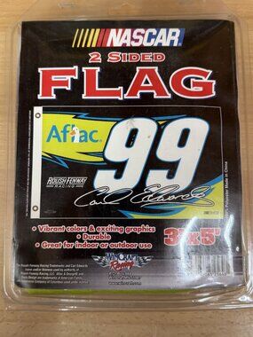Nascar Carl Edwards #99 Aflac Double Sided Flag Signature Edition 3x5